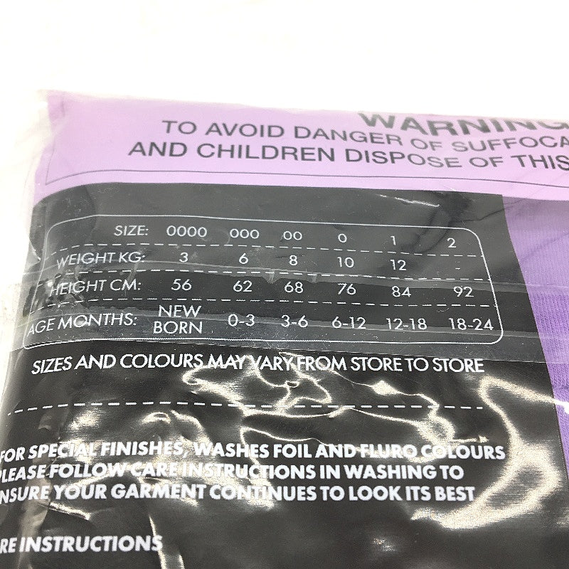 Bonds Wonderbodies Short & Long Slve 2Pce Pack 3-6 Months Baby Girls Size 00 NEW