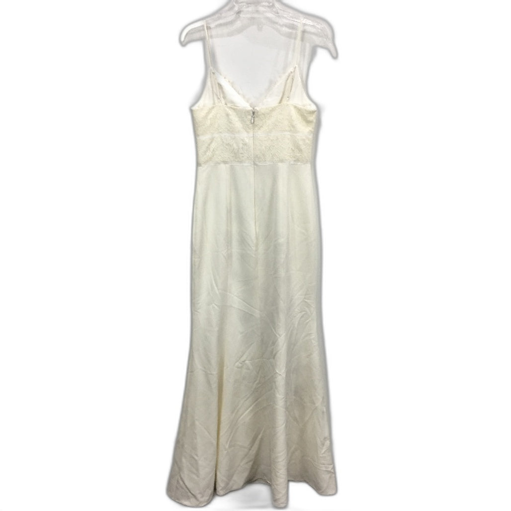 Forever New White Lacy Patterned Bodice Midi Dress Ladies Size AU 10 NEW