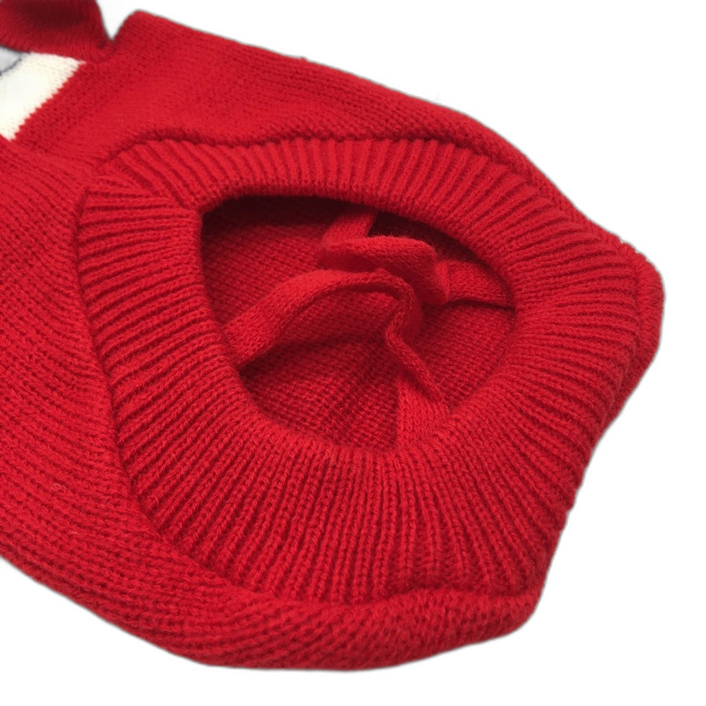 Milo & Mink Red, White & Blue Knit Striped Turtleneck Winter Dog Jumper Size XXS