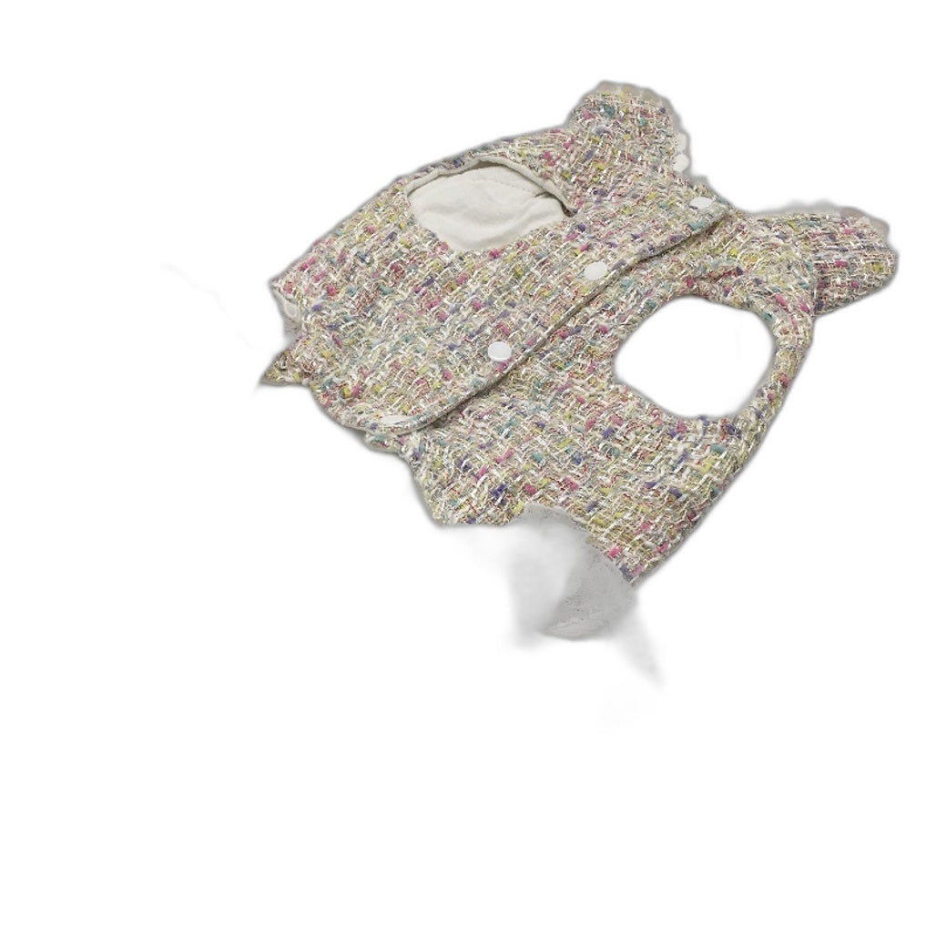 Chic Multicoloured Pastel Doggy Button Up Dress Up Dog Vest Tutu Size S