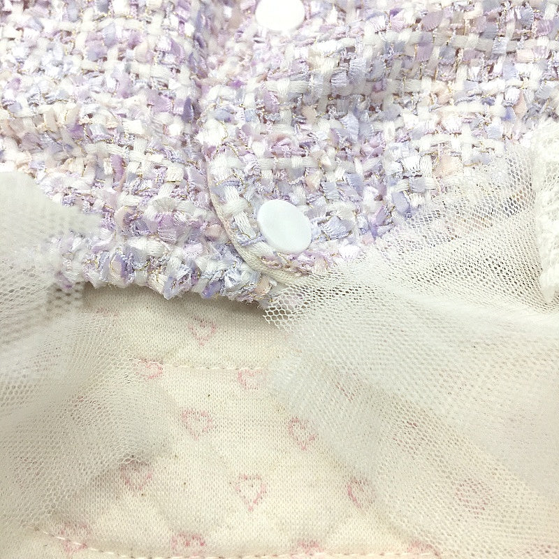 Chic Dog Pastel Purple Button Up Check Doggy Dress Up Vest Tutu Size 3XS