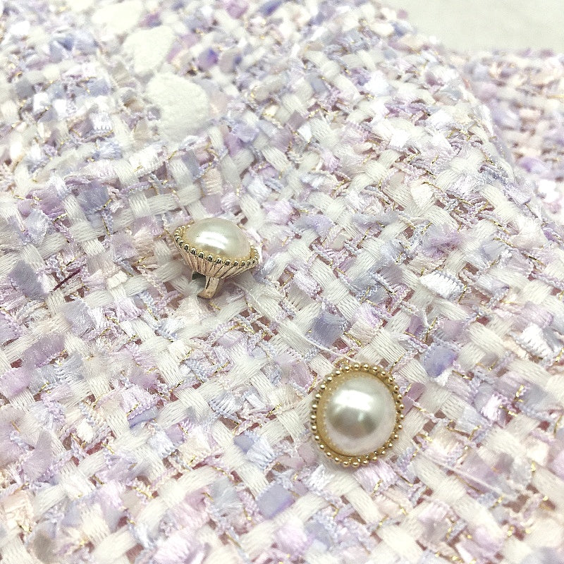 Chic Dog Pastel Purple Button Up Check Doggy Dress Up Vest Tutu Size XXS