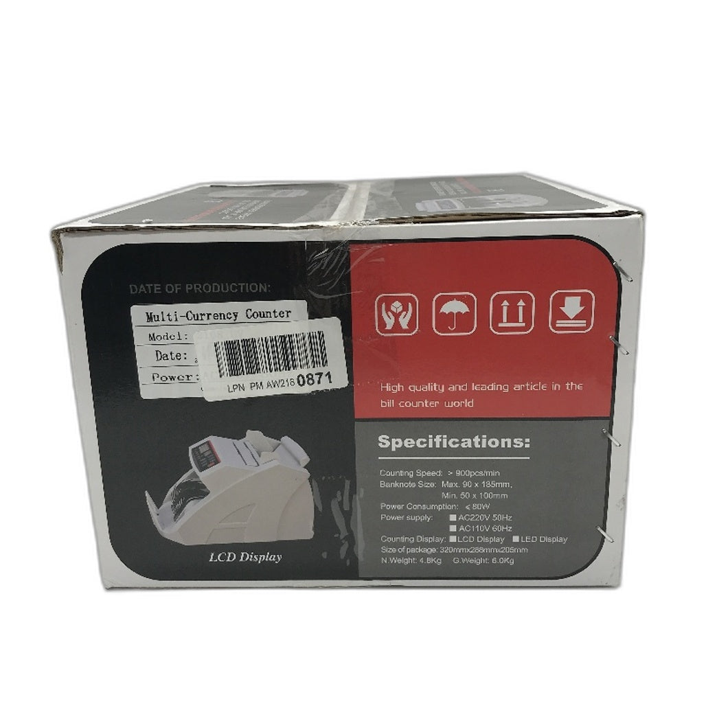 Multinational Currency Counter 2108 UV MG Detection LCD Display 80W NEW