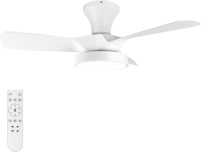 Soilsiu White Ceiling Fan Light Remote Control 3 Level Colour Temperature DEMO