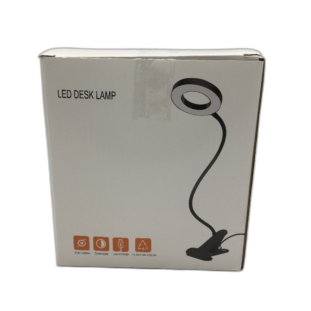 LED Desk Lamp Clip On Reading Light Dimmable USB Power 3 Lighting Colour NEW