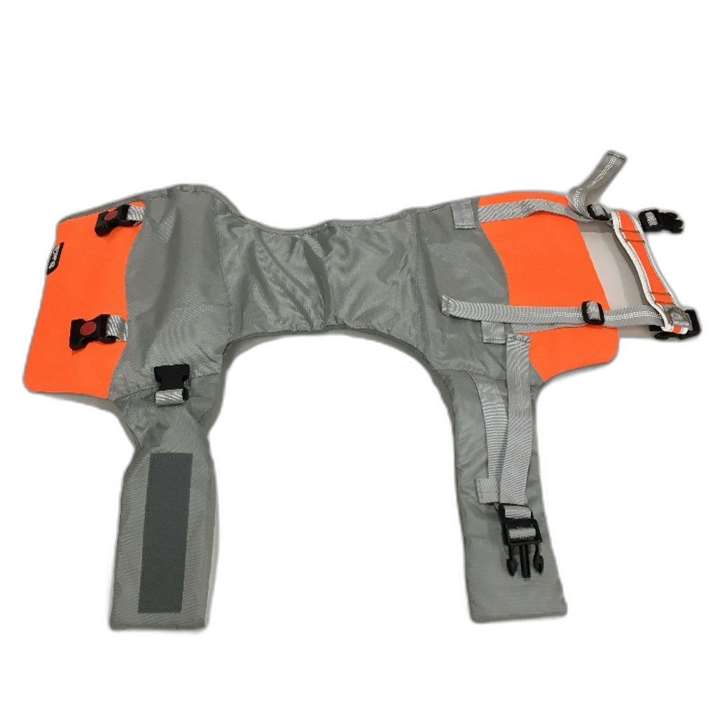 SlowTon Dog Life Jacket Floatation Vest Reflective Rescue Handle Size Large NEW