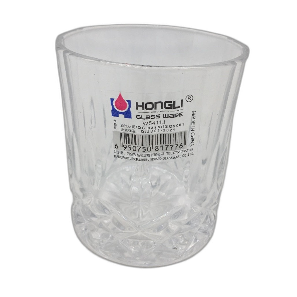 Hongli Glassware Set Of 6 Whiskey Glasses With Bottle & 6 Whiskey Stones NEW