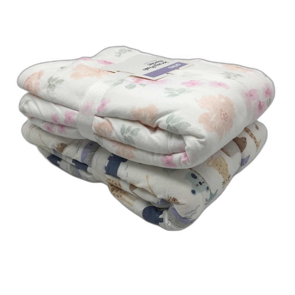 3pk My First Year Photo Frame with Animal and Floral Jersey Plush Blankets NEW