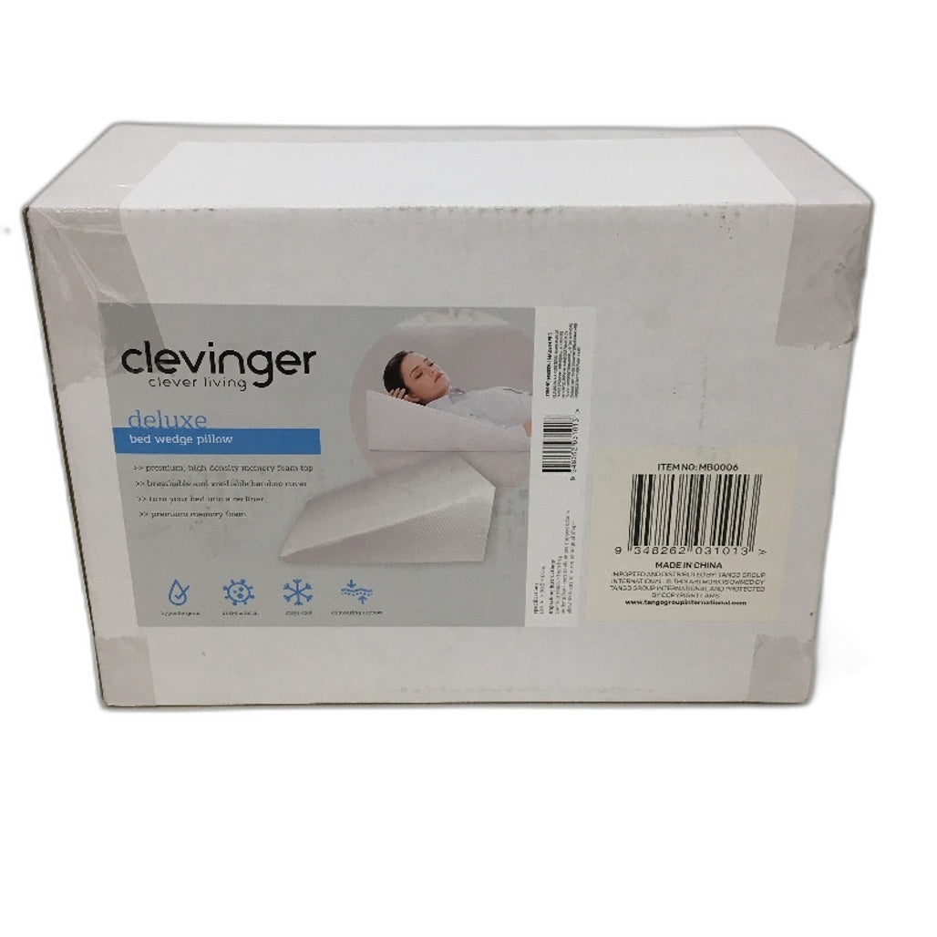 Clevinger Hypoallergenic Contour Deluxe Memory Foam Bed Wedge Pillow NEW
