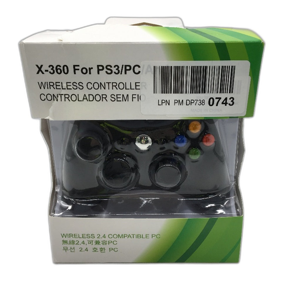 X360 Battery Powered Wireless Controller for PS4 PC Android in Black DEMO
