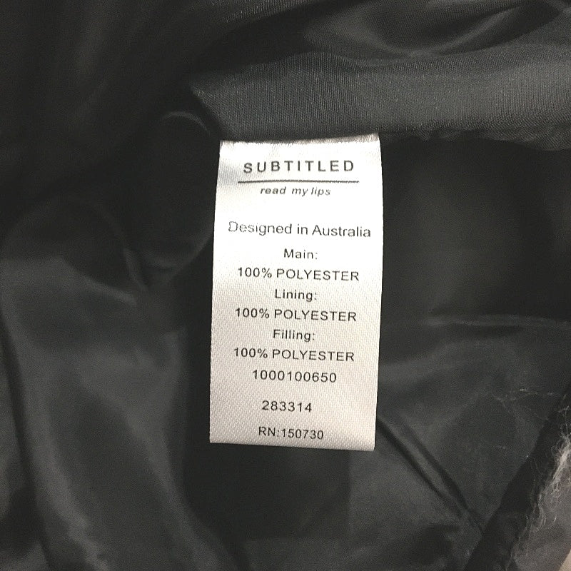 Subtitled Black Longline Casey Classic Fit Puffer Vest Mens Size Small NEW