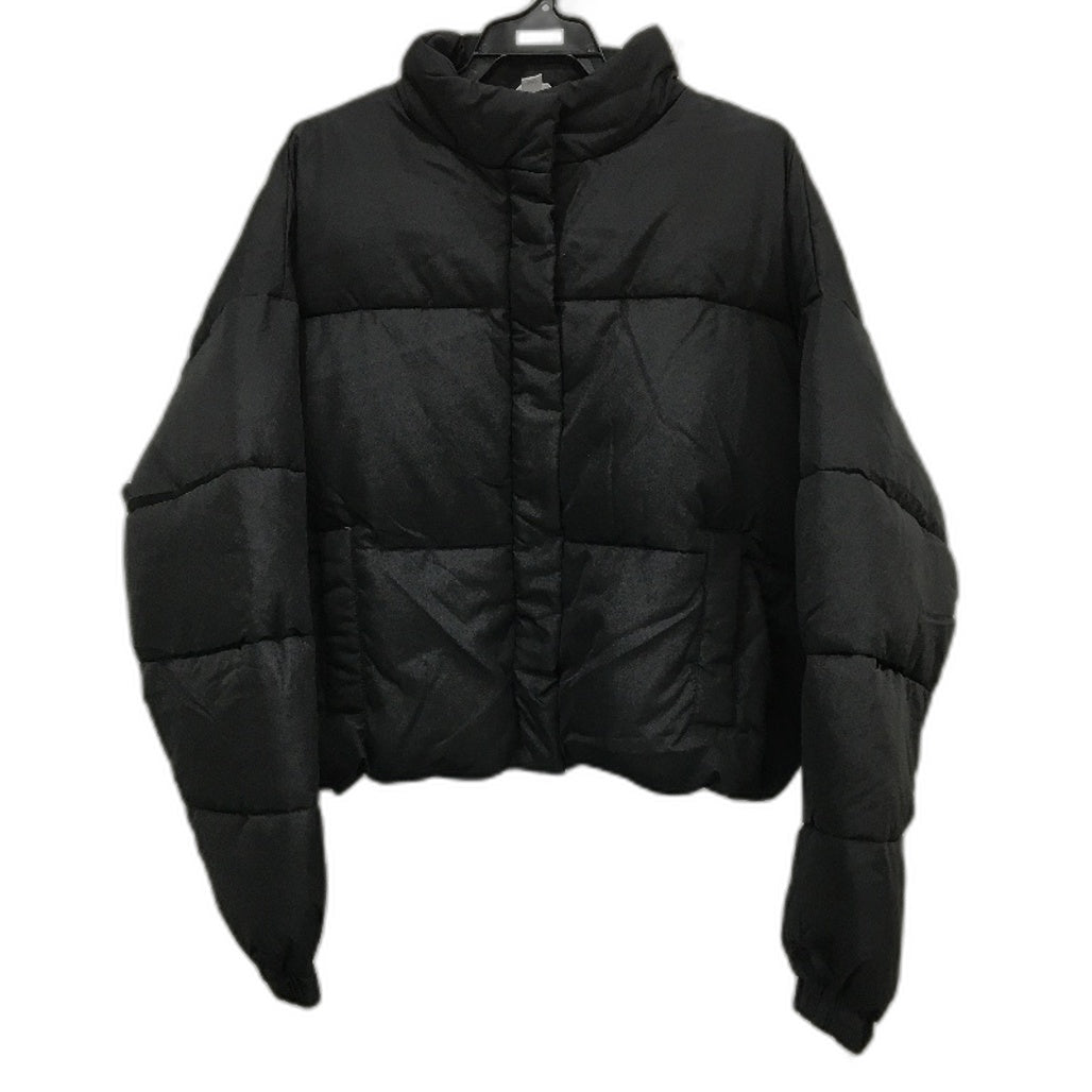 Subtitled Black Casey Cropped Puffer Jacket Ladies Size L NEW