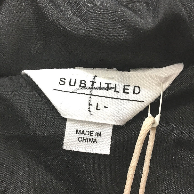 Subtitled Black Casey Cropped Puffer Jacket Ladies Size L NEW