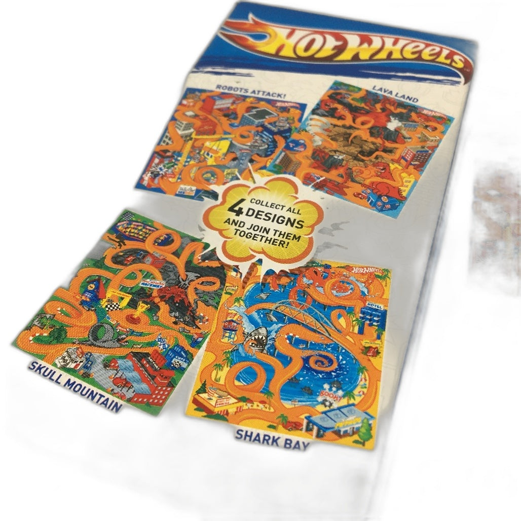 2011 2x Collectable Hot Wheels Felt Play Mats Lava Land & Robots Attack NEW