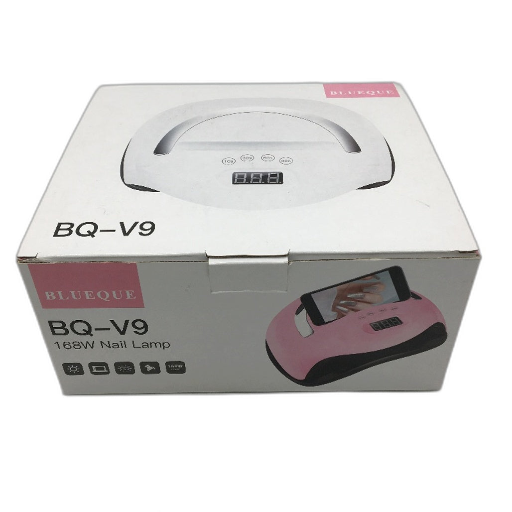 Blueque 168W UV LED Digital Display White Nail LampWith Phone Holder NEW