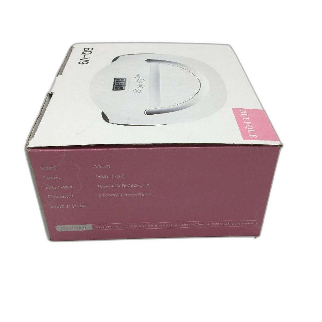 Blueque 168W UV LED Digital Display White Nail LampWith Phone Holder NEW
