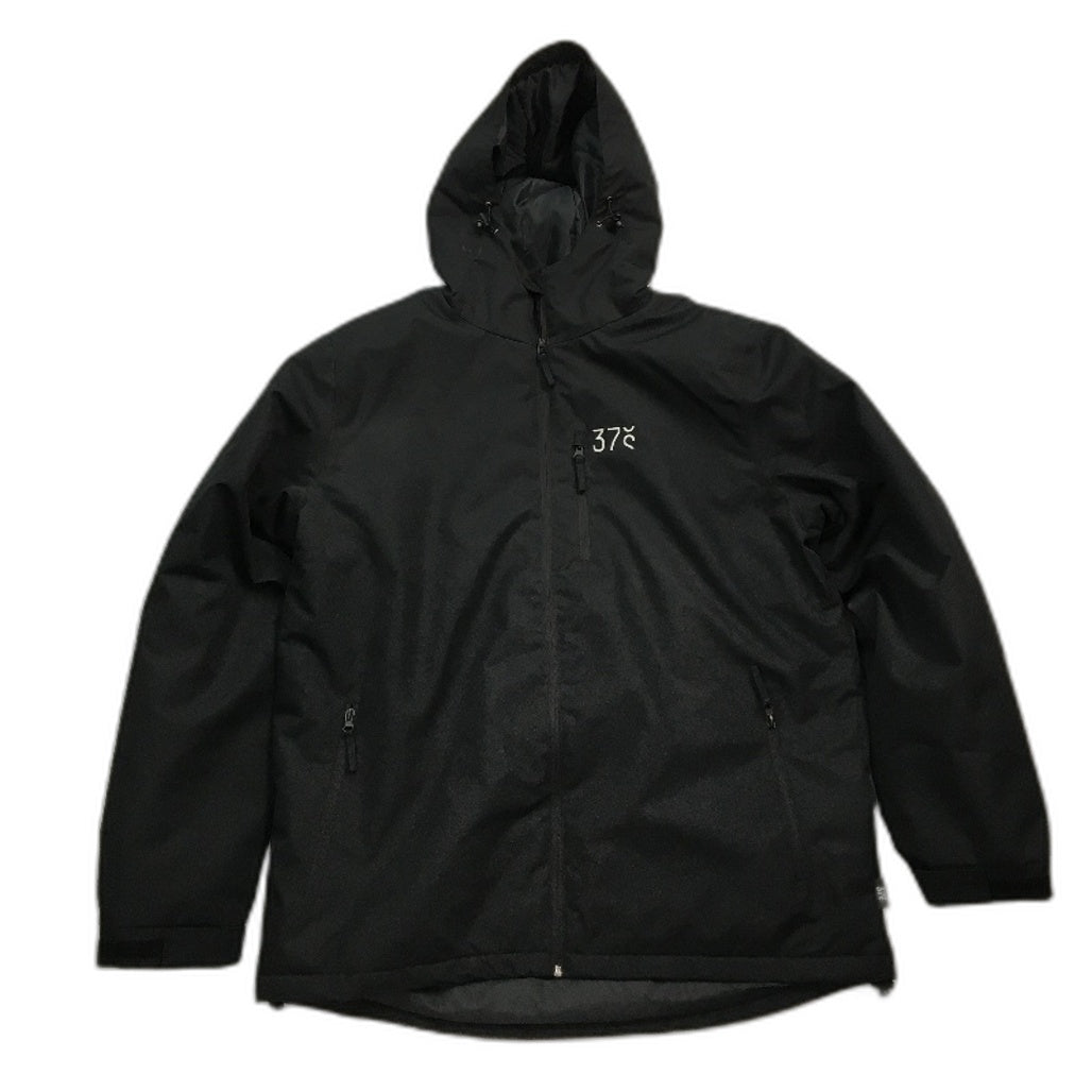 37 Degrees Mountaineer Shell Breathable Black Hooded Jacket Mens Size XL NEW