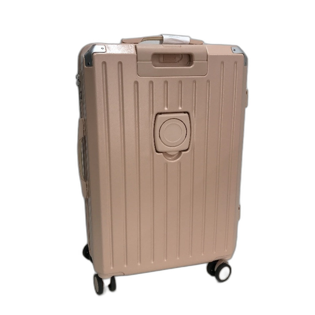 LIODUX 24 Inch Pink Hardshell Carry On Travel Luggage Suitcase With Lock