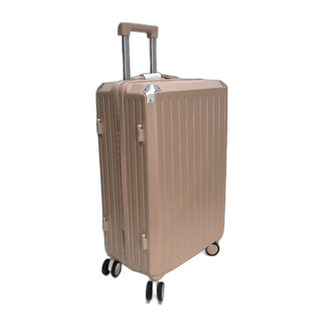 LIODUX 24 Inch Pink Hardshell Carry On Travel Luggage Suitcase With Lock
