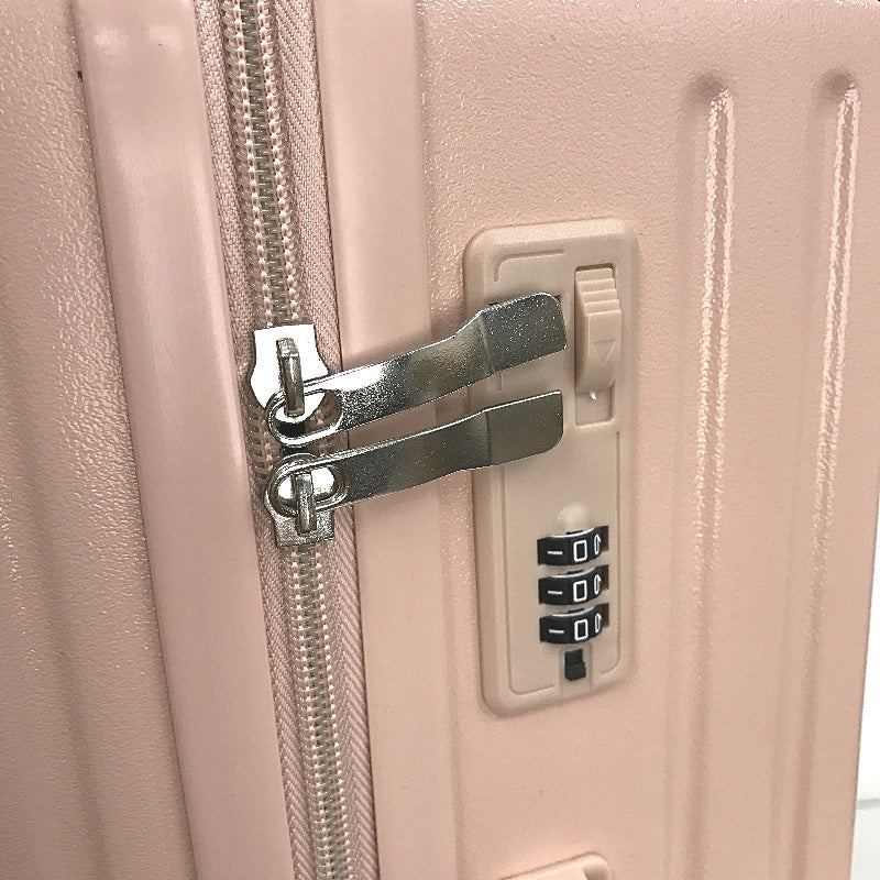 LIODUX 24 Inch Pink Hardshell Carry On Travel Luggage Suitcase With Lock