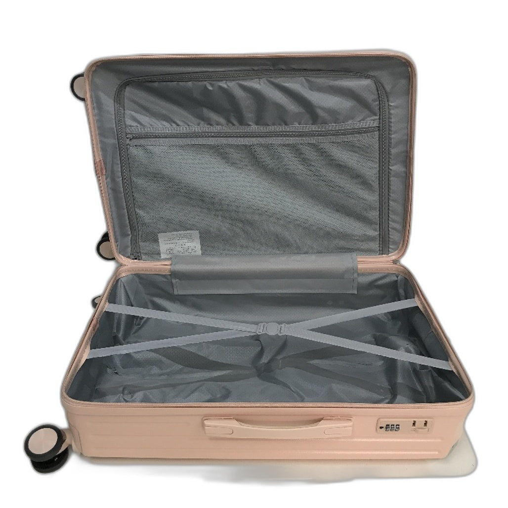 LIODUX 24 Inch Pink Hardshell Carry On Travel Luggage Suitcase With Lock