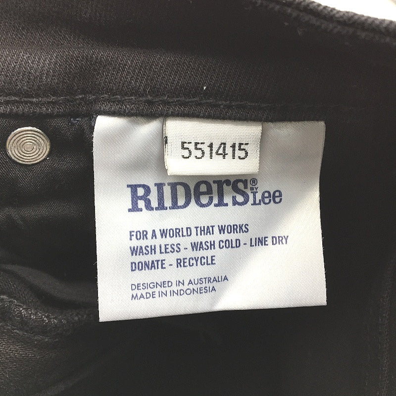 Riders by Lee Black Hi-Rider High Rise Ripped Denim Jeans Ladies Size 11