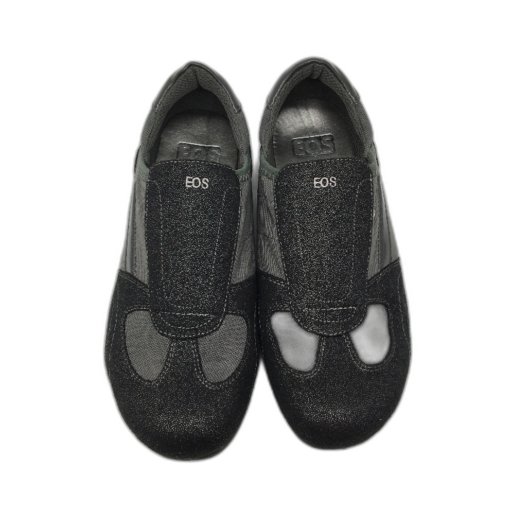 EOS 2 Tone Grey Material Light Sparkle Slip On Sneaker Shoes Ladies Size 36 NEW