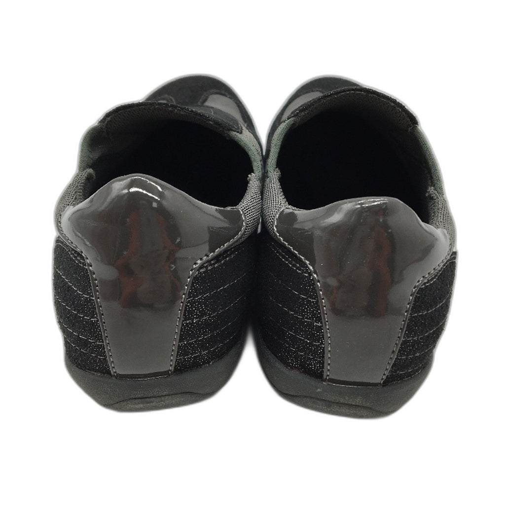 EOS 2 Tone Grey Material Light Sparkle Slip On Sneaker Shoes Ladies Size 36 NEW