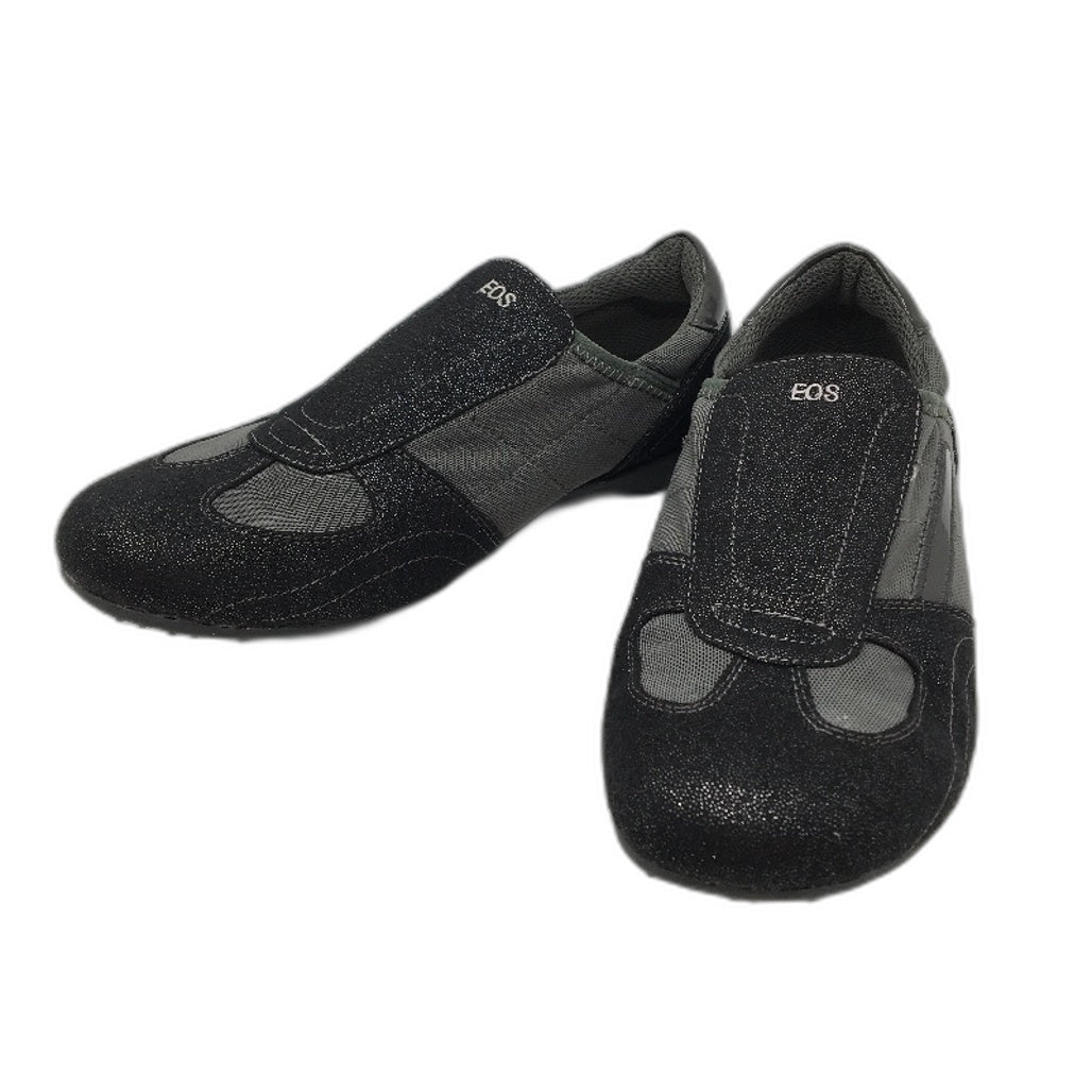 EOS 2 Tone Grey Material Light Sparkle Slip On Sneaker Shoes Ladies Size 38 NEW