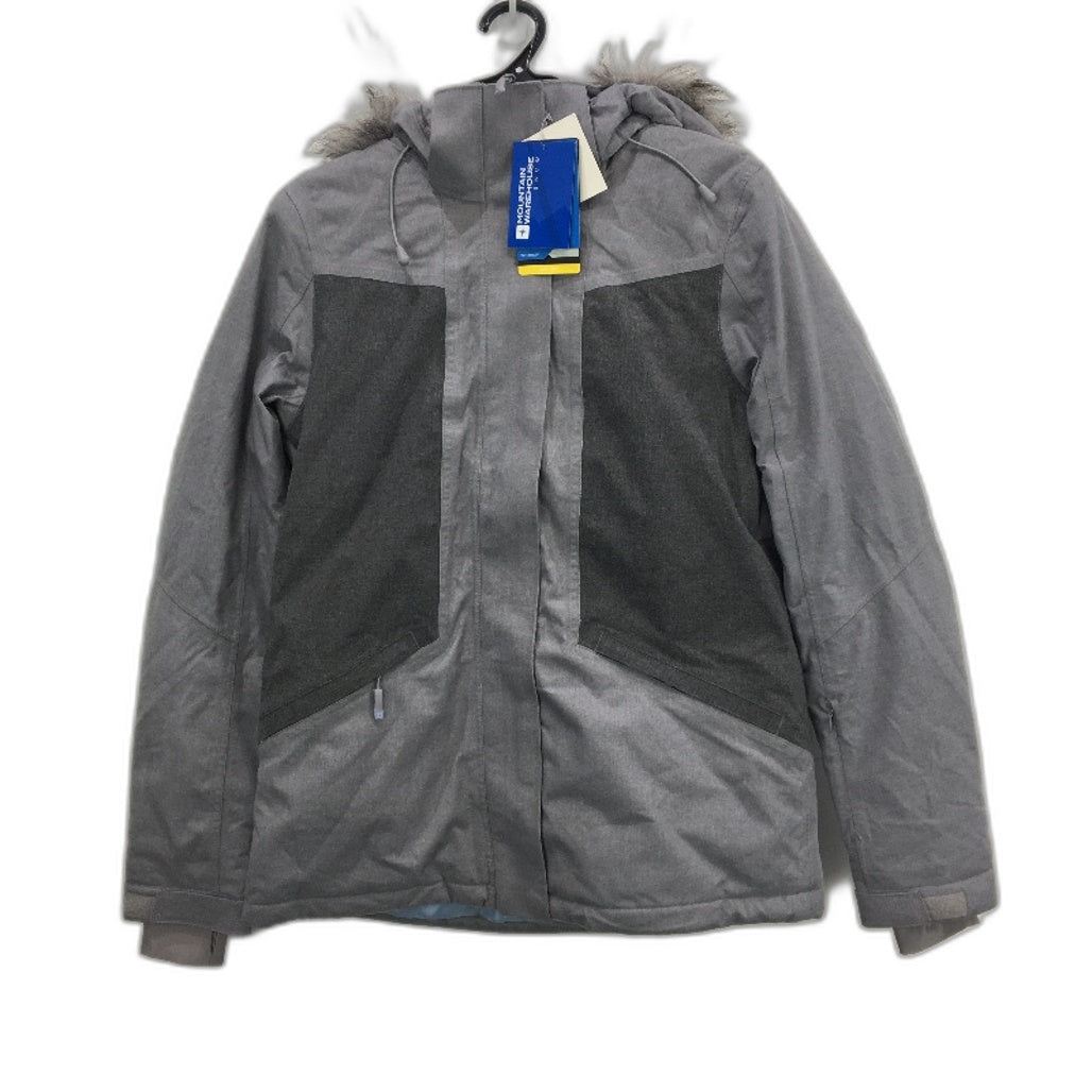 Mountain warehouse ダークグレー スキーウェア Mountain Warehouse Blizzard Grey Textured Hooded Ski Jacket Ladies