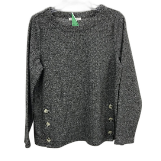 Regatta Pipers River Grey Button Feature Soft Long Sleeve Top Ladies Size 10 NEW