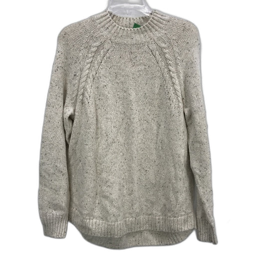 Regatta Ivory Cream Fleck Cotton Blend Twin Cable Knit Jumper Ladies Size 10 NEW