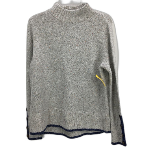 Regatta Silver Grey Fleck Ribbed Neck Small Gauge Knit Jumper Ladies Sz 10 NEW