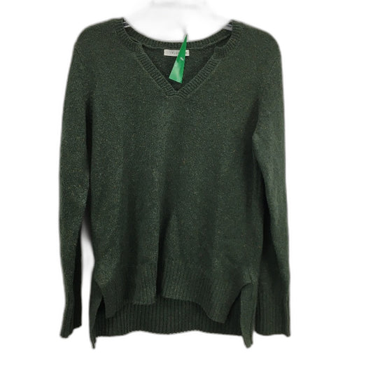 Regatta Khaki Green Fleck V Neck Knit Cotton Blend Jumper Ladies Sz 10 NEW