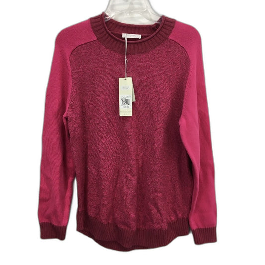 Regatta Ruby Pink Small Gauge Ribbed Knit Tableline Jumper Ladies Sz 10 NEW