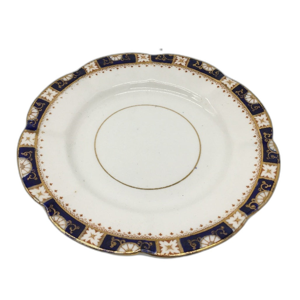 VINTAGE William Lowe & Longston Court Fine Bone China Royal Blue 15Pce Set