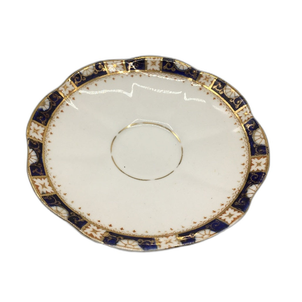 VINTAGE William Lowe & Longston Court Fine Bone China Royal Blue 15Pce Set