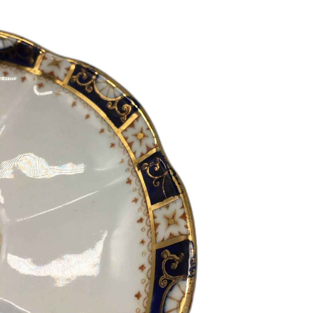 VINTAGE William Lowe & Longston Court Fine Bone China Royal Blue 15Pce Set