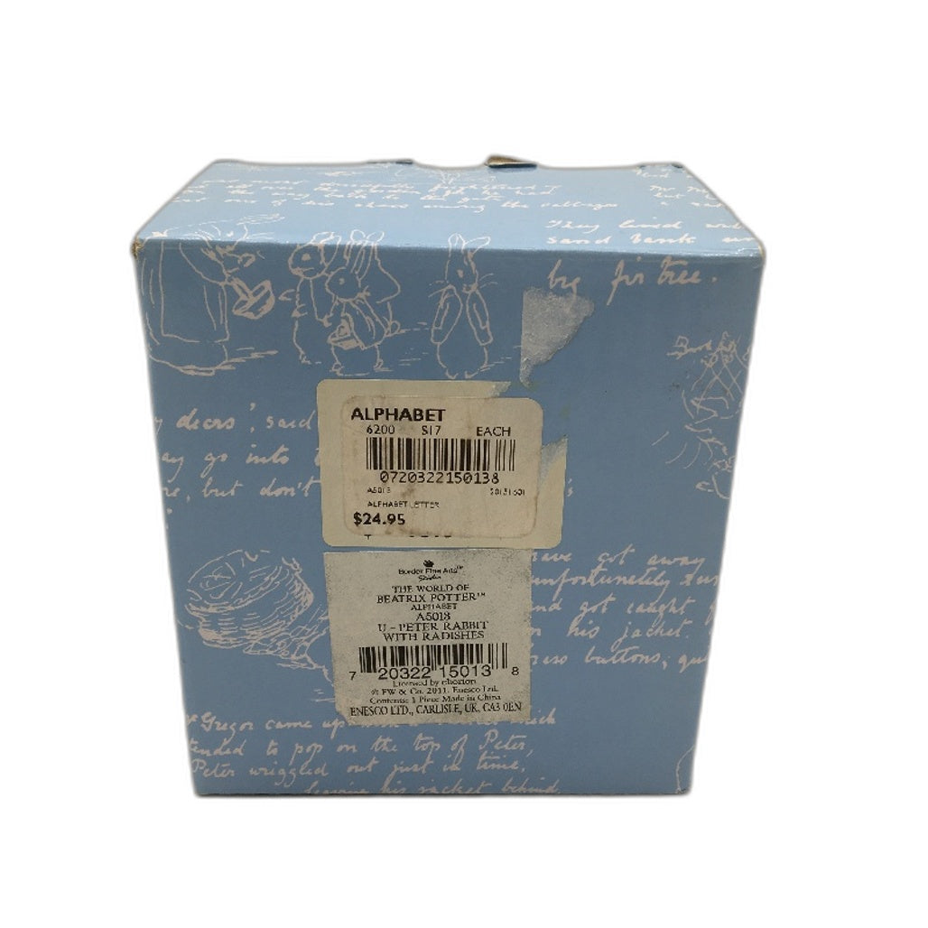 2011 World Of Beatrix Potter Peter Rabbit Radishes Alphabet Letter U Figurine