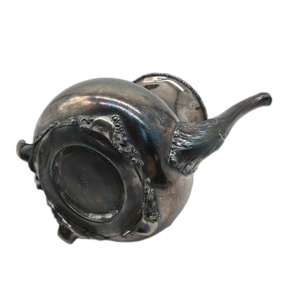 VINTAGE Homan MFG Company Made In USA Quadruple Silver Plate Teapot