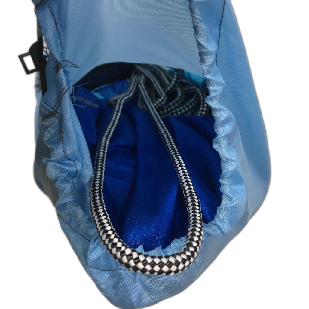 Portable Anti Roll Two Toned Blue Camping Hammock incl Bug Net and Ropes NEW