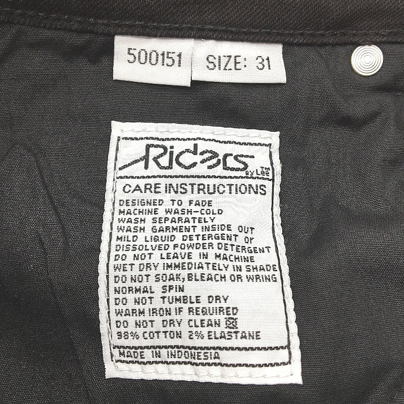 Riders by Lee Black Regular Skinny Denim Jeans Ladies Size 31