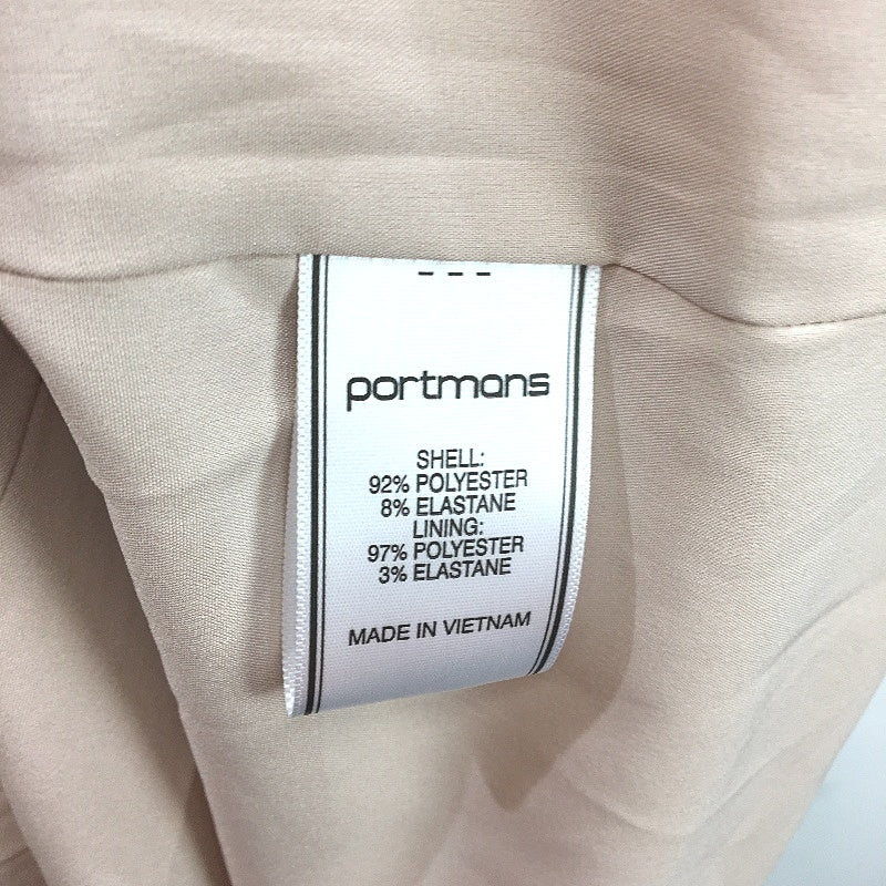 Portmans Curve Buckwheat Double Breasted Belted Trench Coat Ladies Size 22 NEW