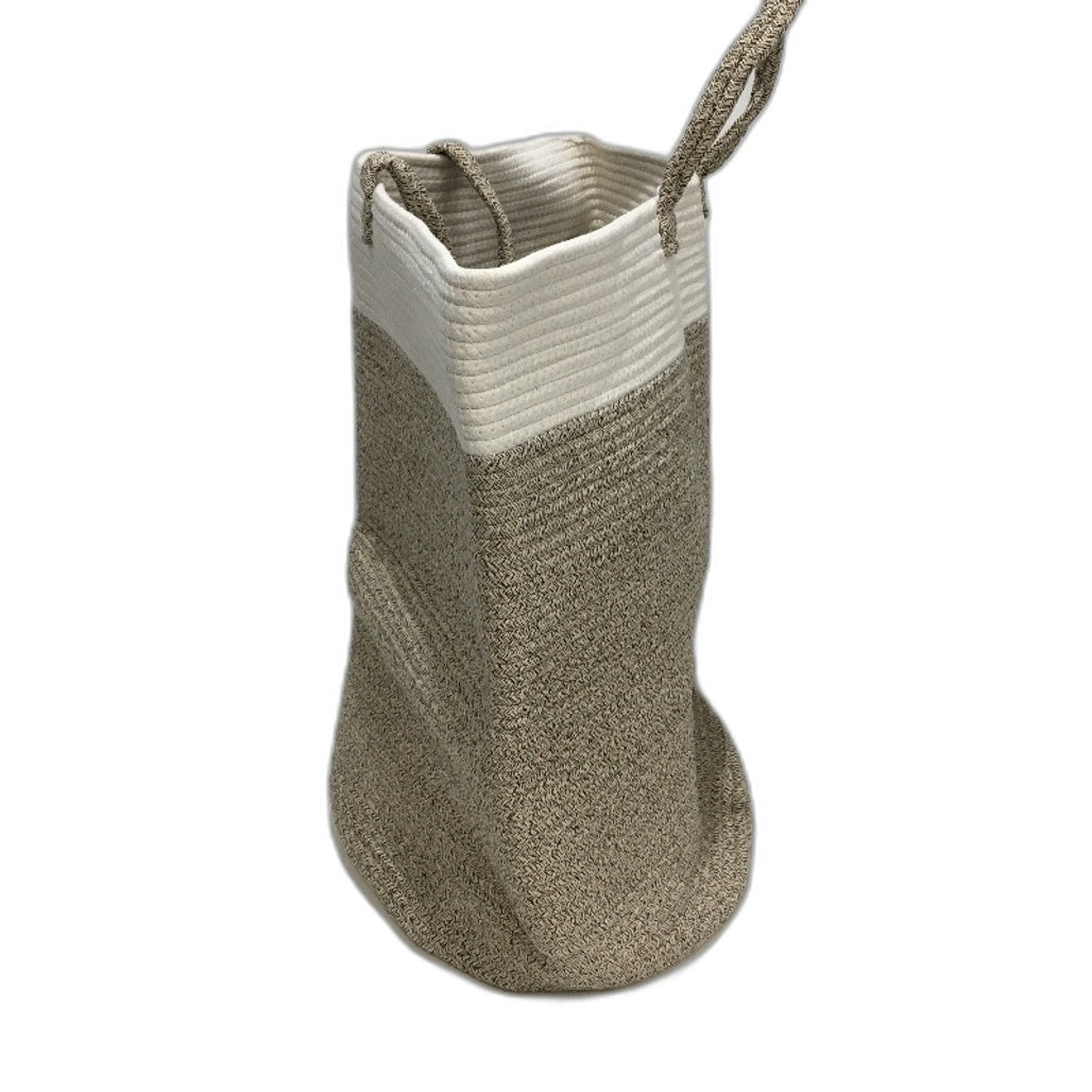 Extra Large Foldable Woven Cotton Rope Basket Storage Bag With Handles NEW