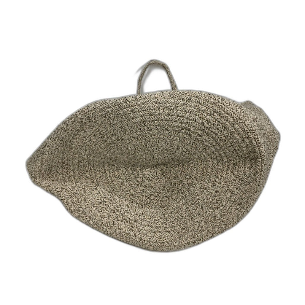 Extra Large Foldable Woven Cotton Rope Basket Storage Bag With Handles NEW