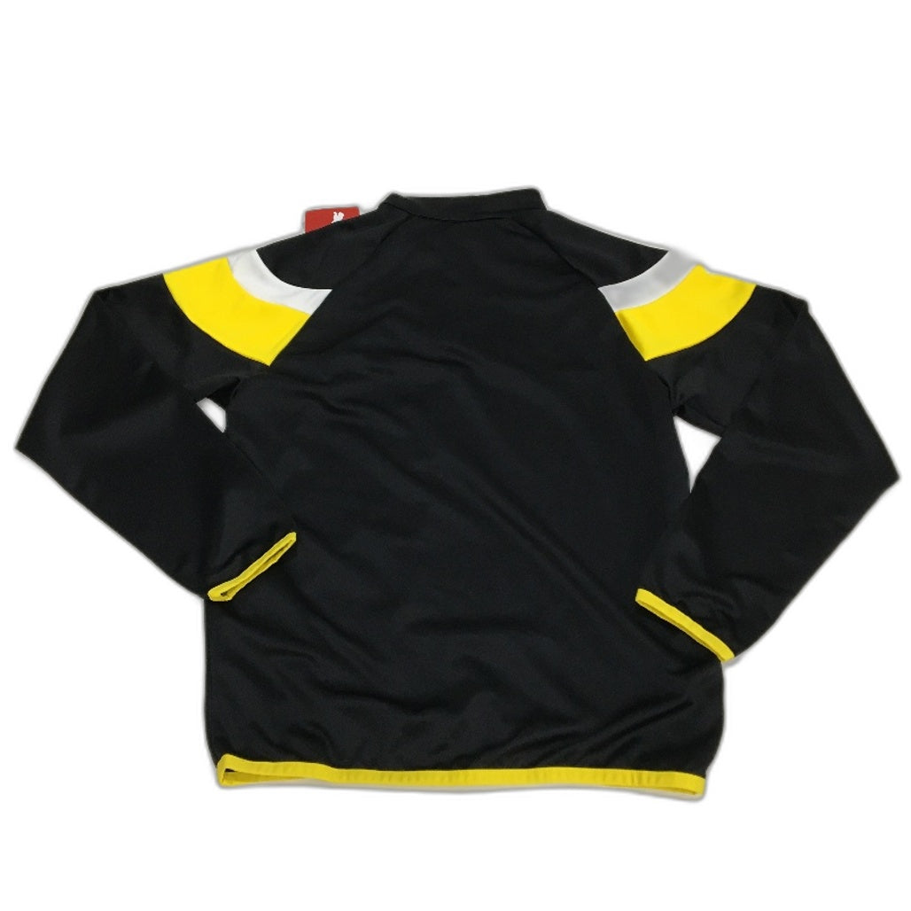 PUMA Spirit II Poly Quarter Zip Jumper Top Black & Cyber Yellow Mens Size S NEW