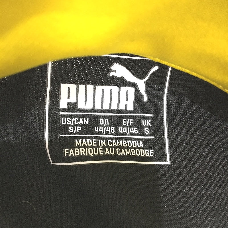 PUMA Spirit II Poly Quarter Zip Jumper Top Black & Cyber Yellow Mens Size S NEW
