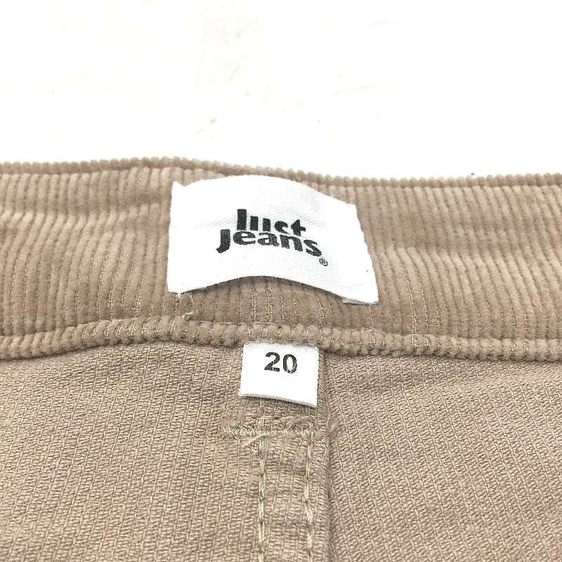 Just Jeans Curve Oat Corduroy Patch Pocket Wide Leg Jeans Ladies Size 20 NEW