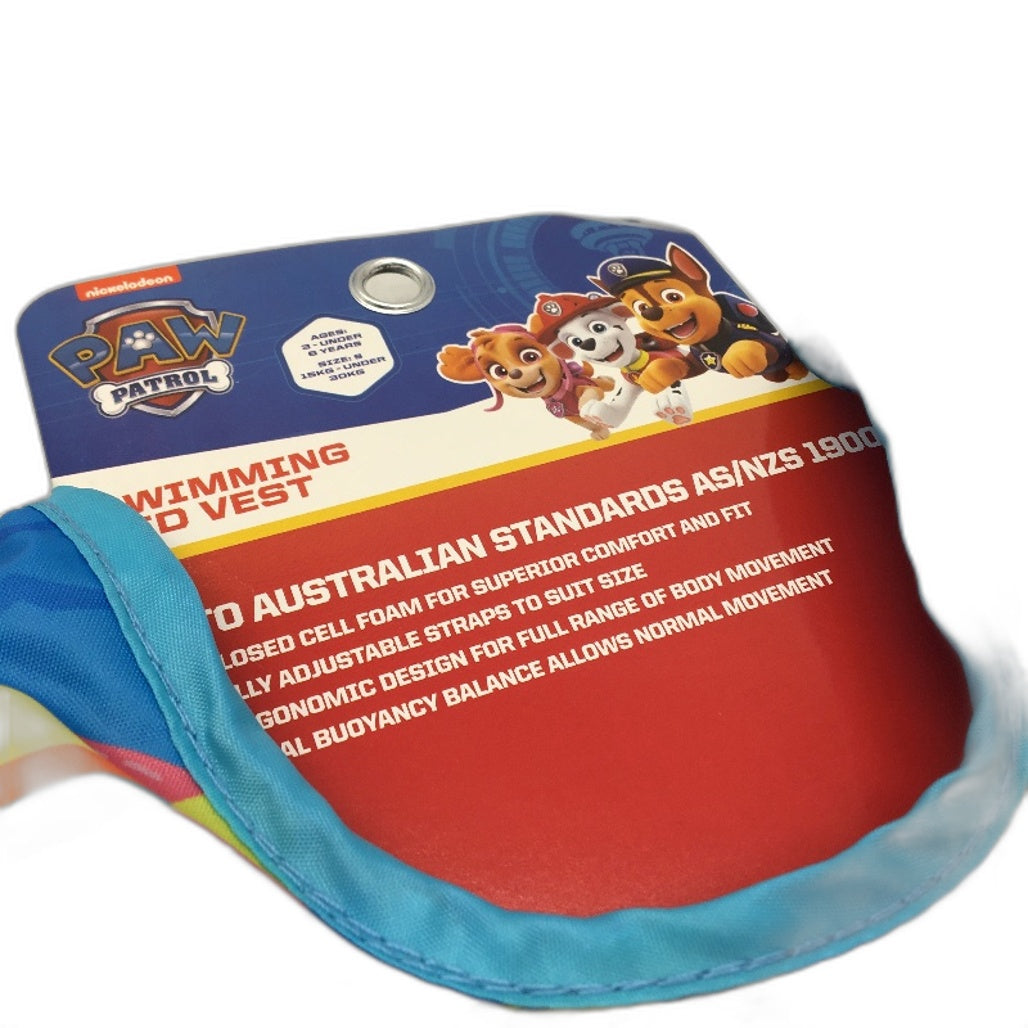 Paw Patrol Rubble and Marshall Swimming Aid Foam Life Vest for Kids Sz Small NEW