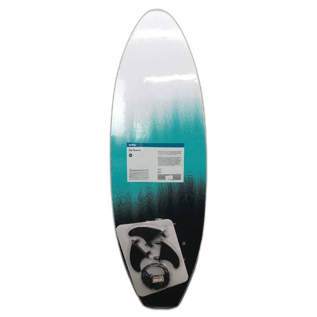 Surfboard 1.65m White, Aqua & Black Kids Foam Surfing Board NEW